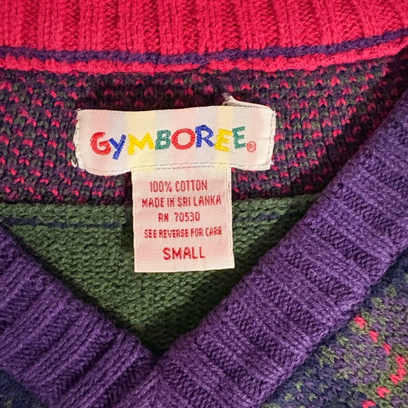 Rainbow Tag Gymboree Vintage V-Neck Sweater Small - Picture 4 of 9